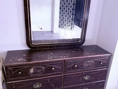 Dresser with mirror