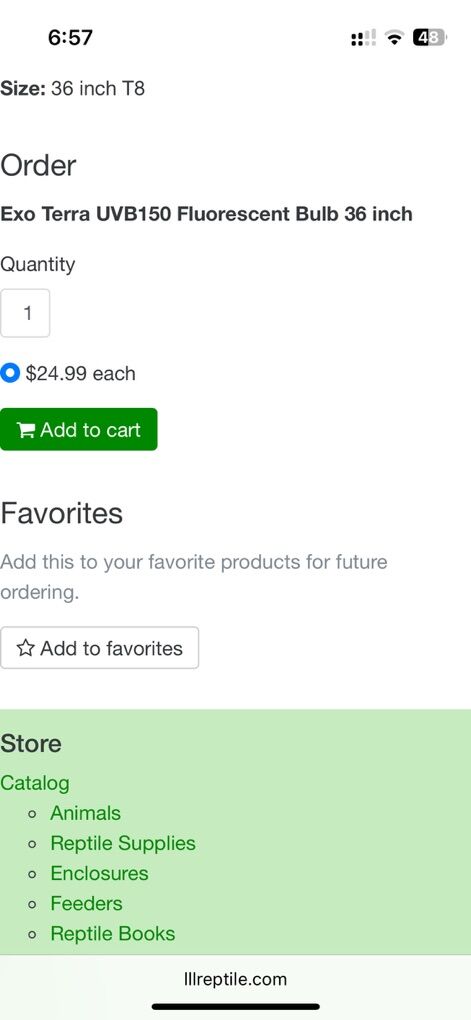 Exo Terra 36 UVB150 T8 Bulb