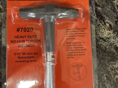PASCO #7020 Heavy Duty No-Hub Torque Wrench 5/16" 60 Inch Lbs