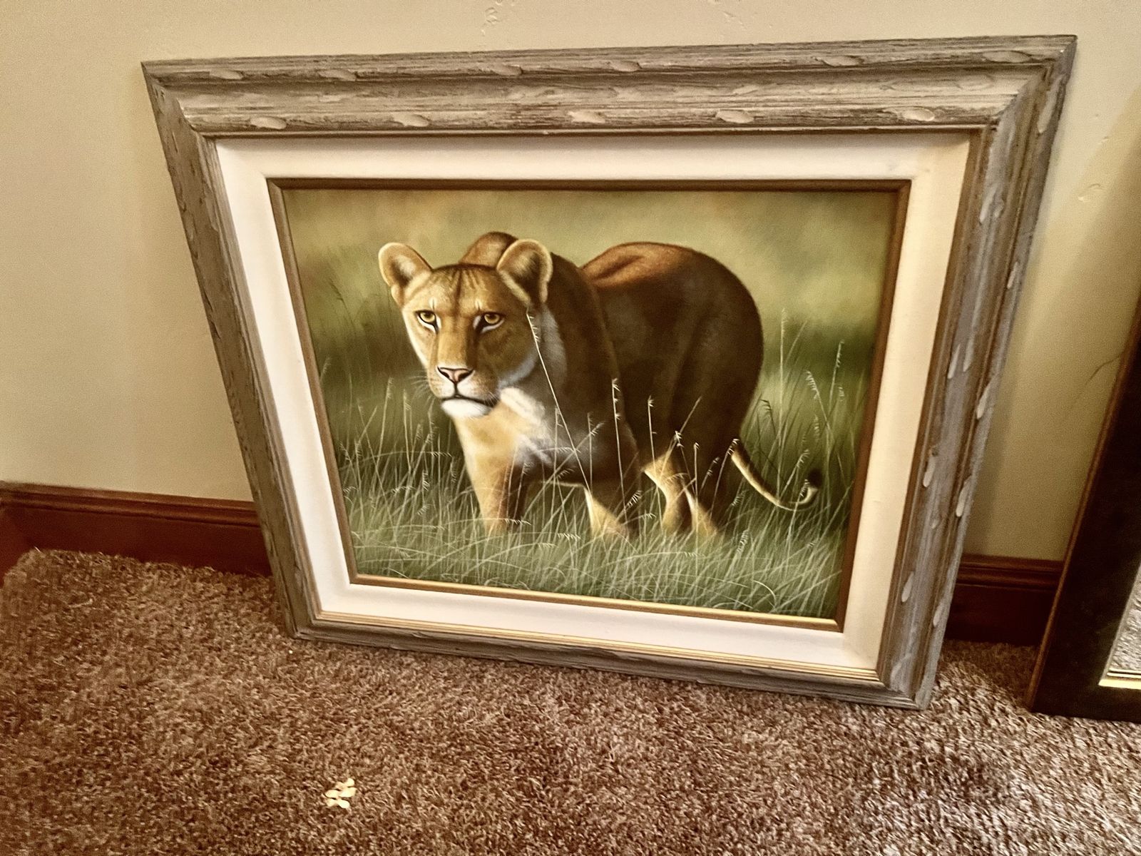 Lion oil painting
