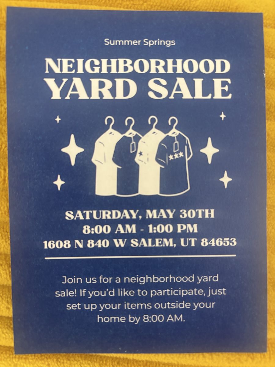 Neighborhood Yard Sale