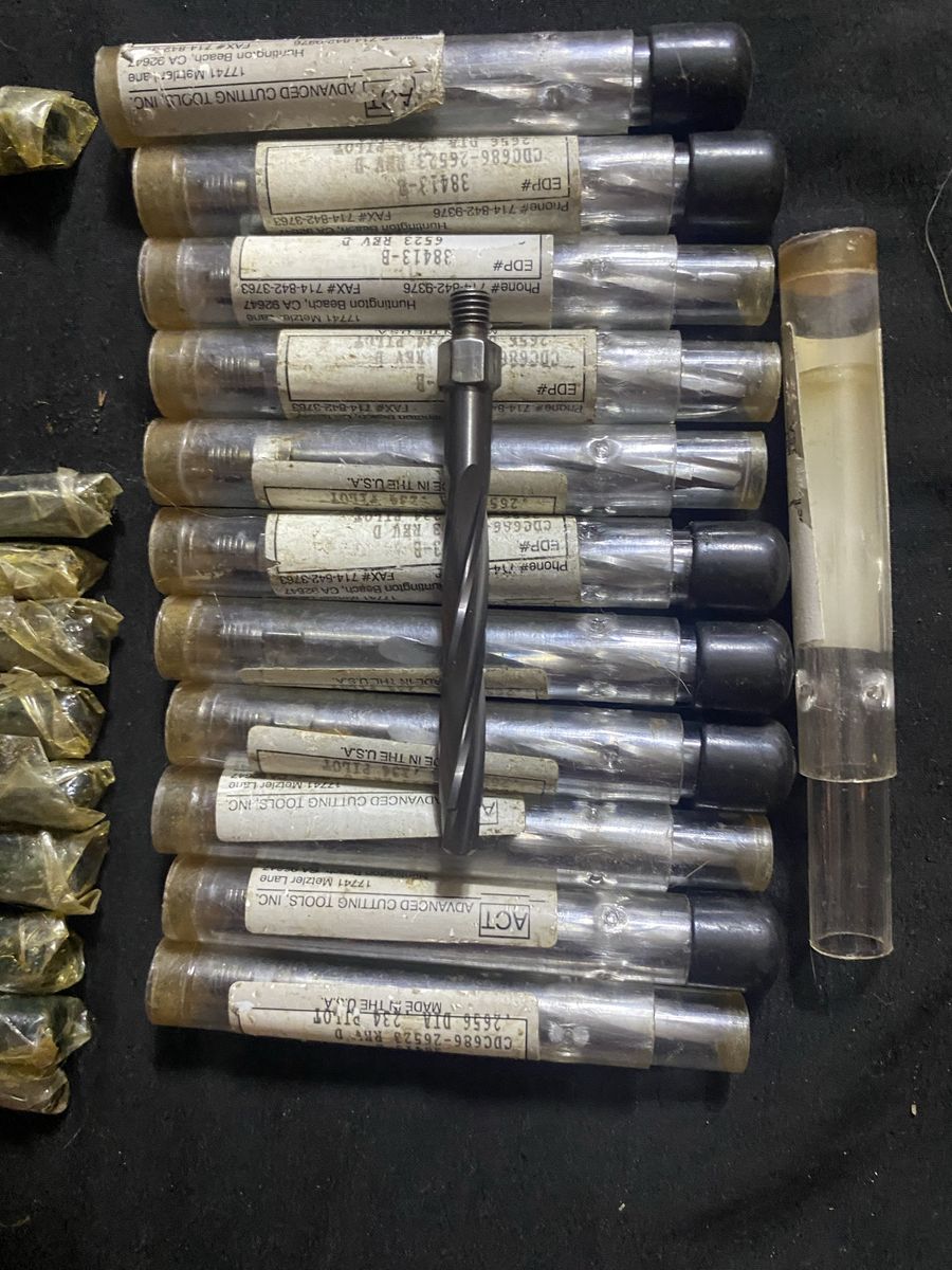 Advanced Cutting Tools CNC Drill Bits & Tooling Lot in Plastic Sleeves