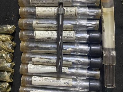 Advanced Cutting Tools CNC Drill Bits & Tooling Lot in Plastic Sleeves