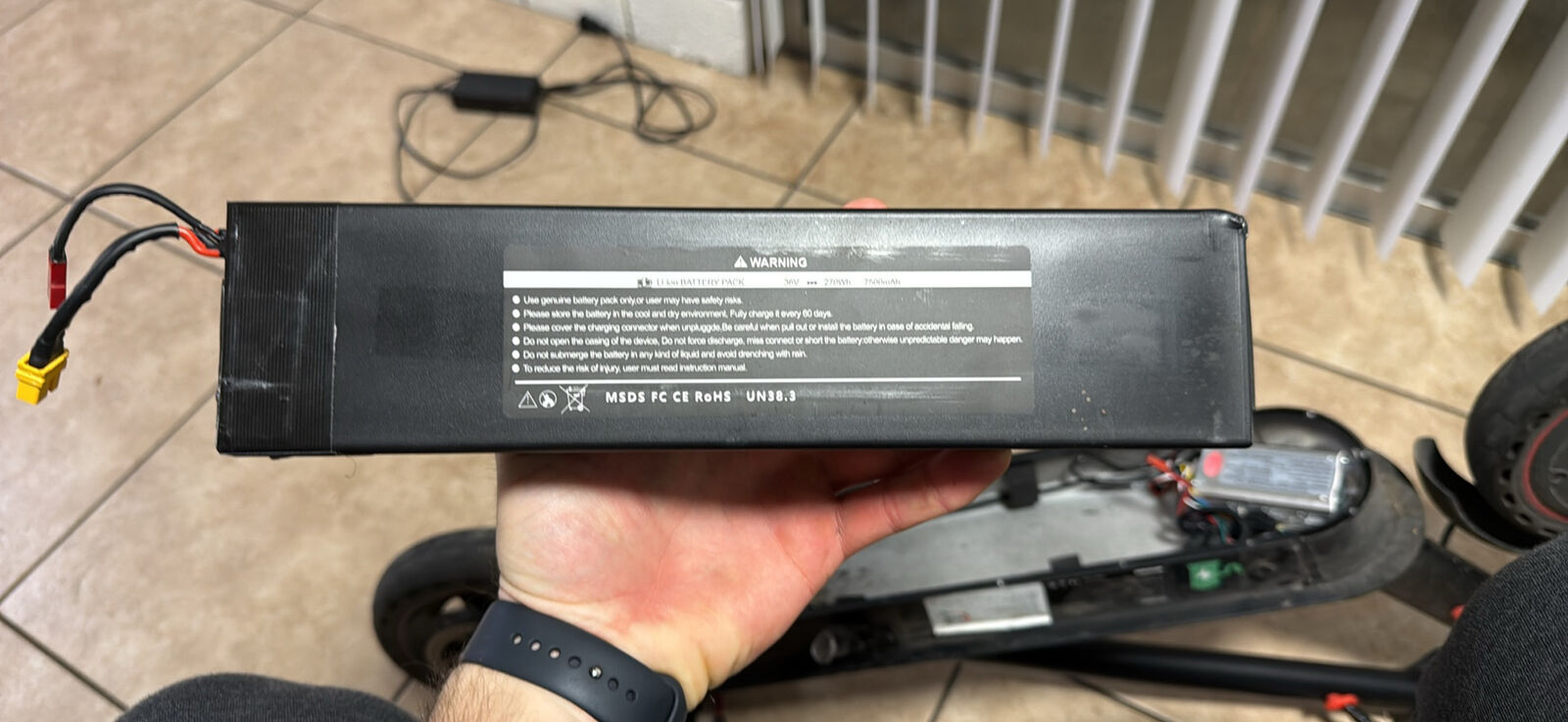 36V 270Wh 7500mAh Battery