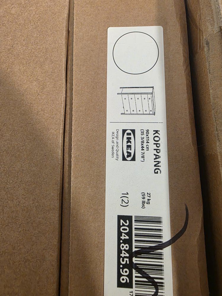 IKEA Koppang 5-Drawer Chest Dresser White 90x114 cm