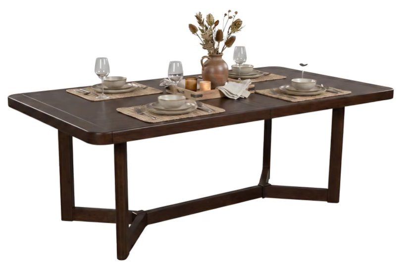 Signature Design by Ashley Yingden 1-Piece Extendable Dining Table, Brown Seats 8, 84 to 108 inch extendable mango wood veneer
