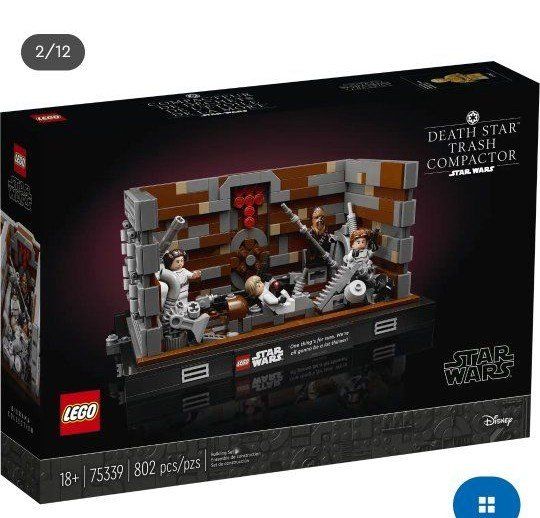 LEGO Star Wars Death Star Trash Compactor Diorama 75339 Disassembled
