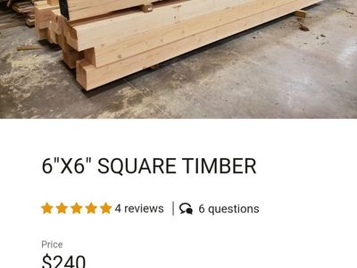 7ea 6x7x16, 2ea 6x7x10 Lumber beams