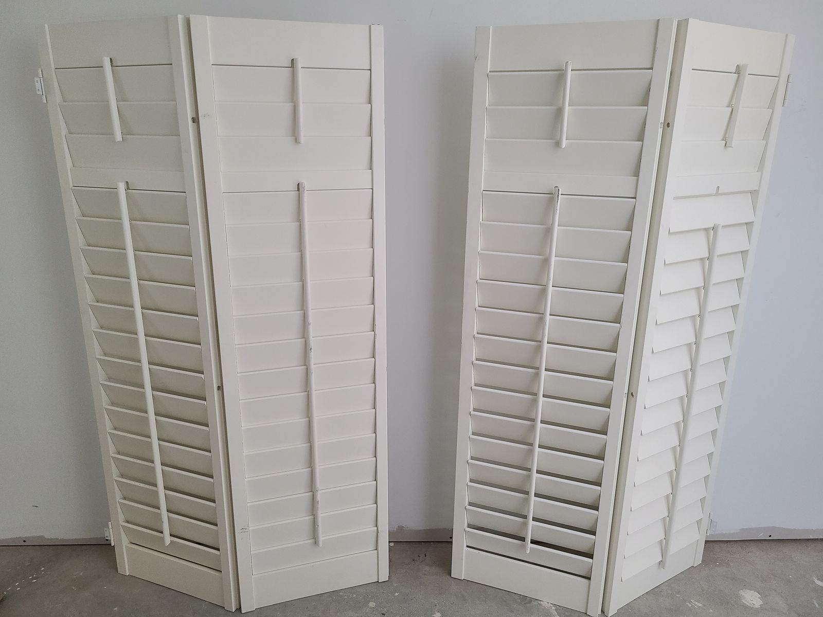 2 Custom Wood Shutters / Blinds
