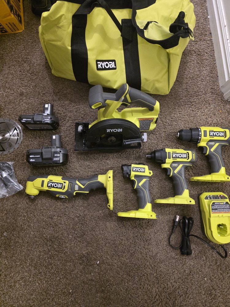 New Ryobi ONE+ 18V Cordless 5-Tool Combo Kit