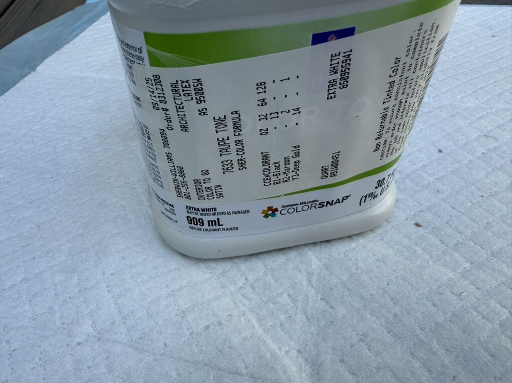 Sherwin Williams Interior Satin Latex Paint 1 Qt