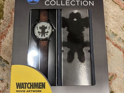 Eaglemoss Hero Collector DC Watch Collection: Watchmen Movie Art Watch with Rorschach design