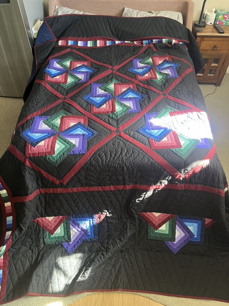 Huge Handmade Amish Quilt