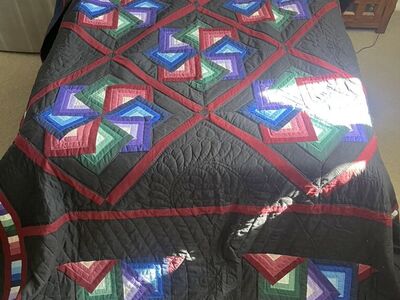 Huge Handmade Amish Quilt