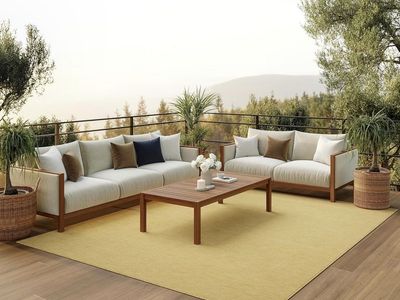 New. 9x12 Yellow Maize Indoor/Outdoor Area Rug