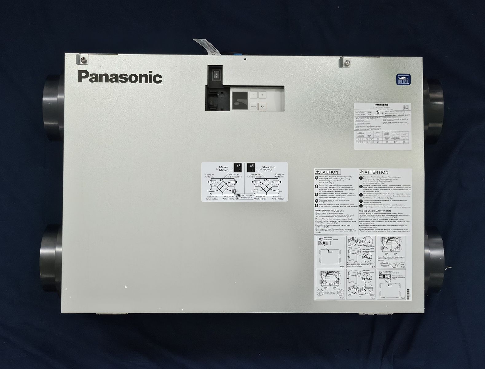 Panasonic FV-14ES1 Energy Recovery Ventilator (ERV) Intelli-Balance - NEW
