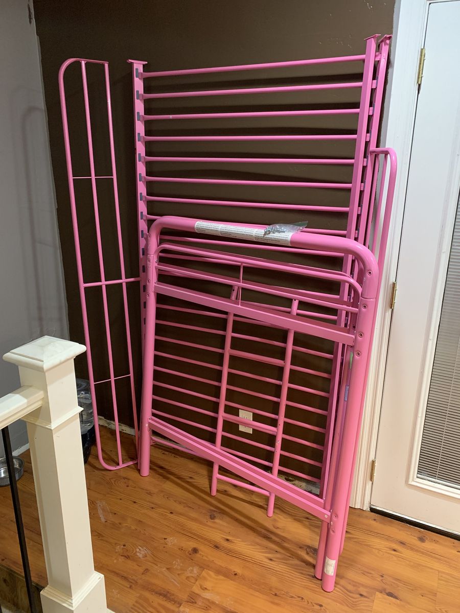 Pink Metal Loft Bed