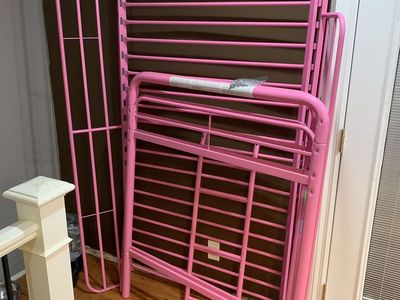 Pink Metal Loft Bed