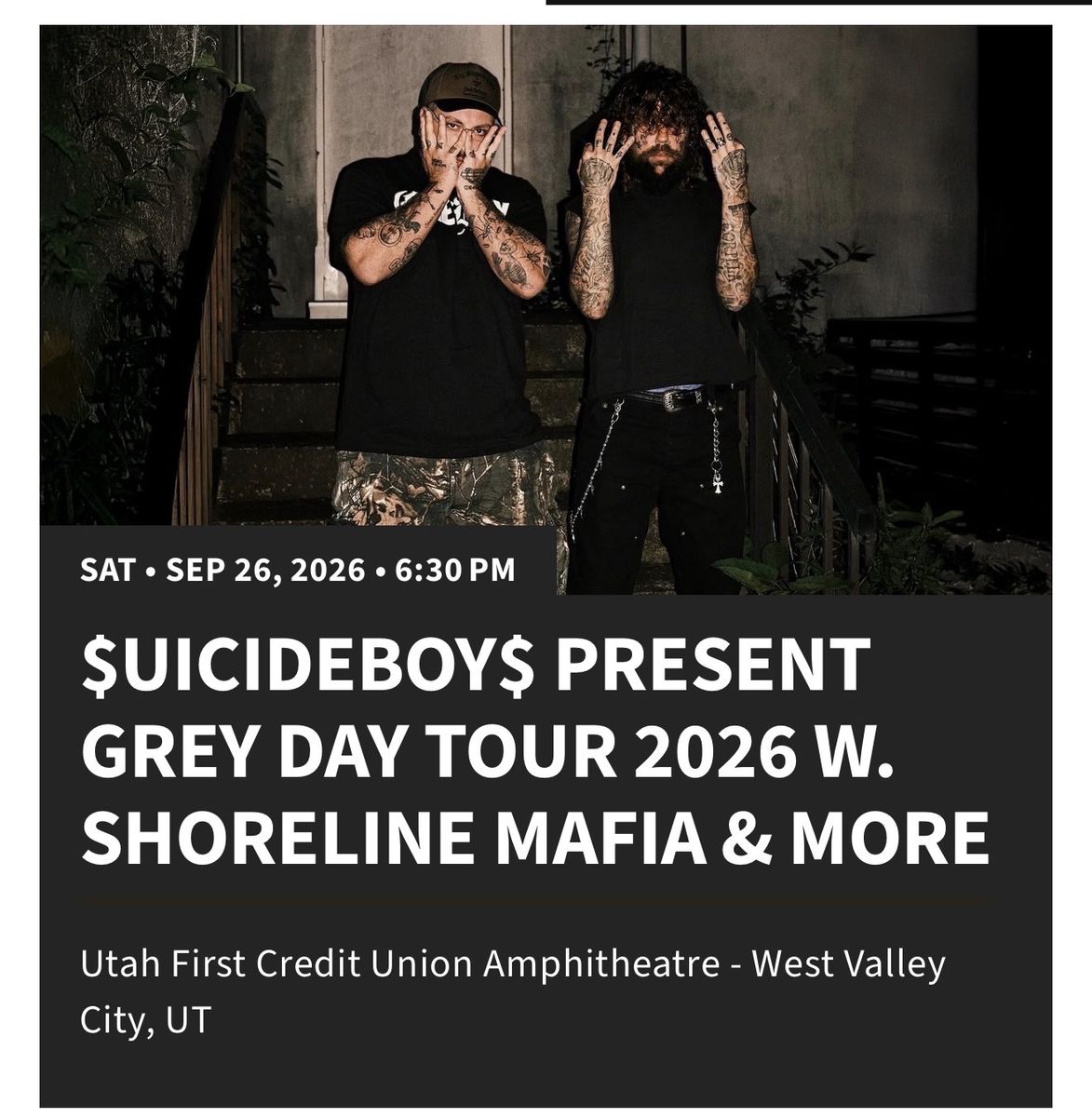 SuicideboysTickets, 2026