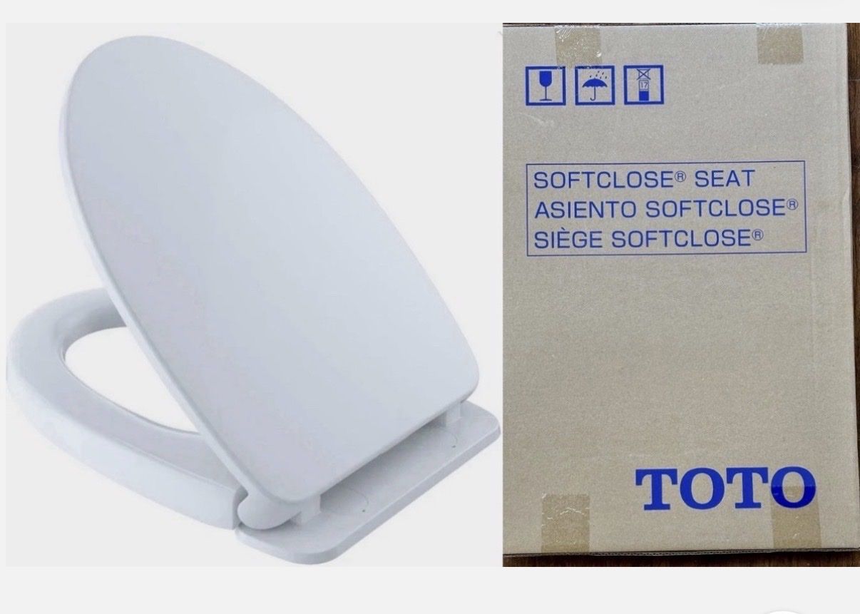 TOTO SoftClose Toilet Seat - White, Elongated, Quiet Closing Lid for Ultimate Comfort