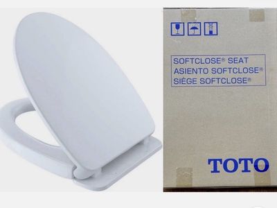 TOTO SoftClose Toilet Seat - White, Elongated, Quiet Closing Lid for Ultimate Comfort