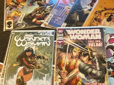 Large Lot of Marvel & DC Comic Books - Wonder Woman, Spider-Man, Iron Man & More!
