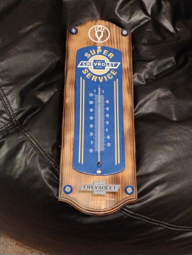 Handcrafted Chevy Thermometer