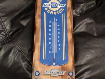 Handcrafted Chevy Thermometer