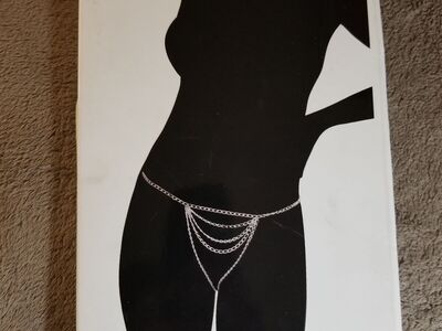 Crotch-less Chain G-string w/ Adjustable Back - Unopened