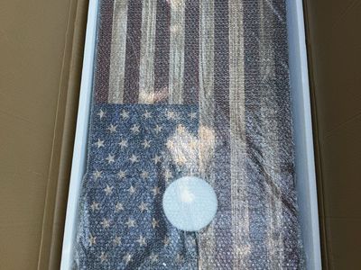 Rustic American Flag Cornhole Board Set - Outdoor Backyard Game - New