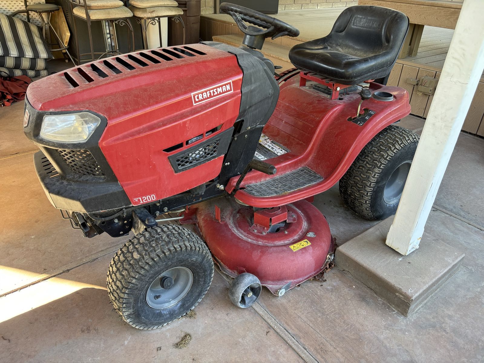 Craftsman T 1200 riding mower
