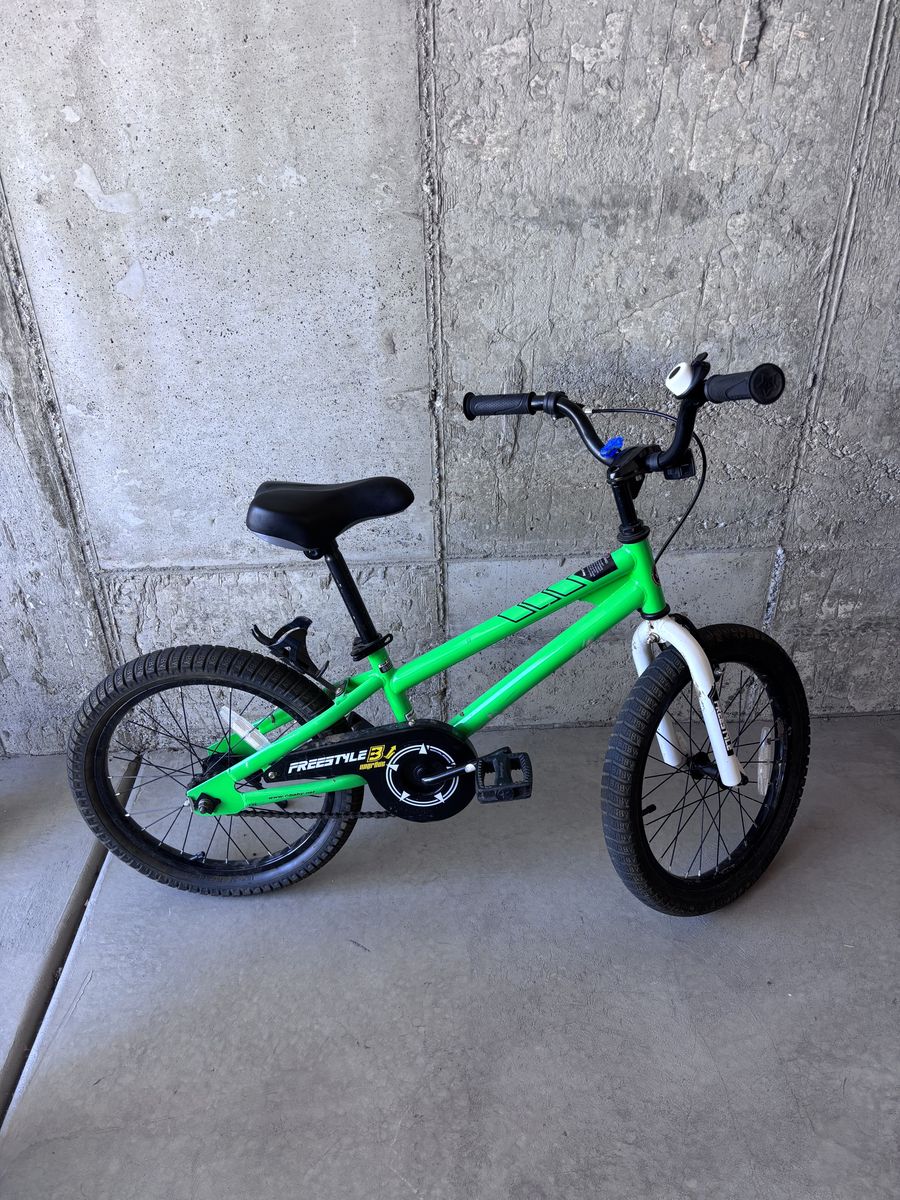 Green children’s bike 18 inch tires