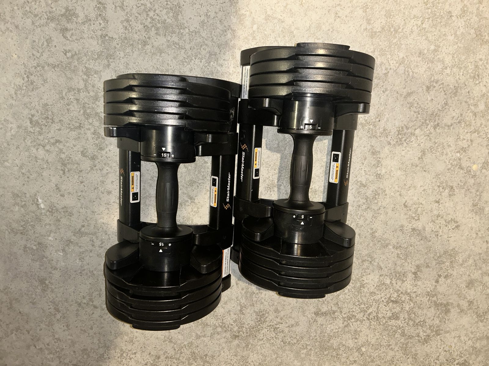 StairMaster Adjustable Dumbbells: Set