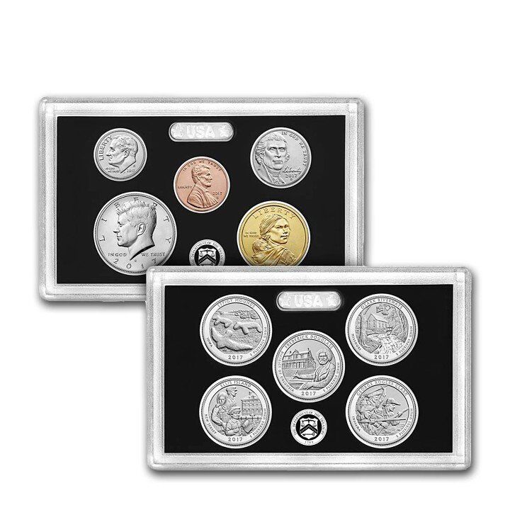 silver proof 92,93,15, and 2017 225th Ann set