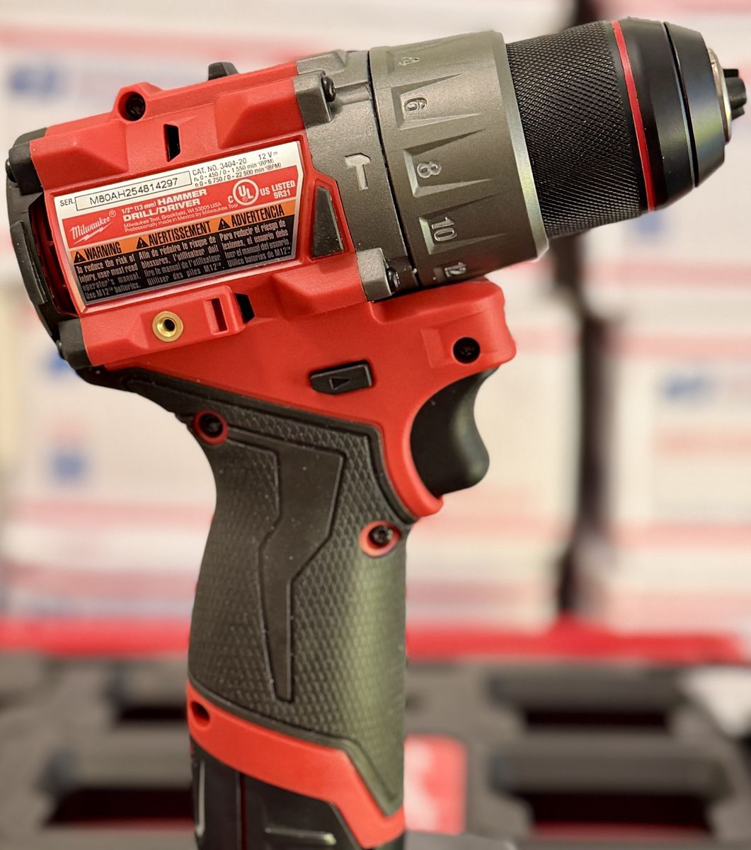 Milwaukee M12 3404-20 1/2 in. Hammer Drill Driver Cordless Power Tool. Tool only
