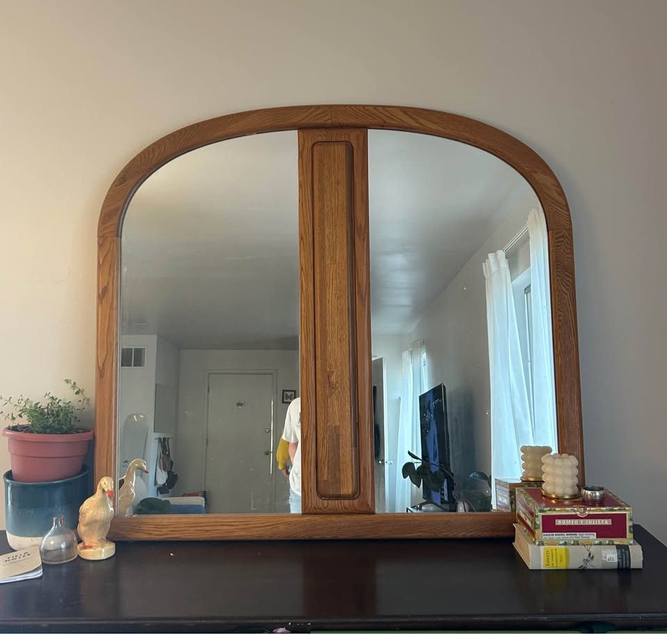 Large Wooden Mirror