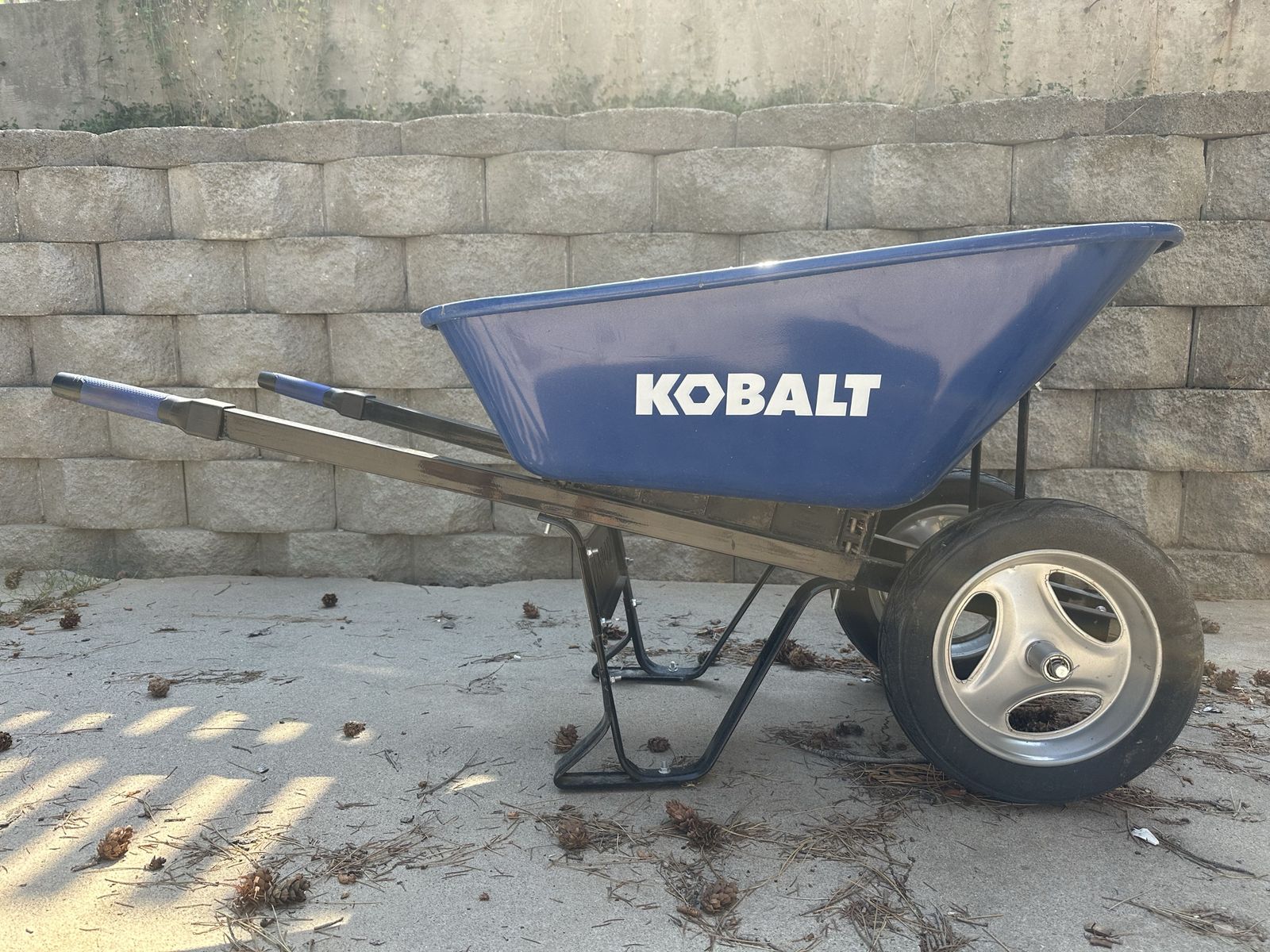 Kobalt Blue 2-Wheel Wheelbarrow - Heavy Duty Yard Cart