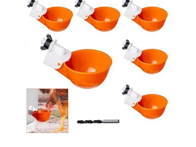 Auto chicken quail rabbit pheasant waterer cup (6)