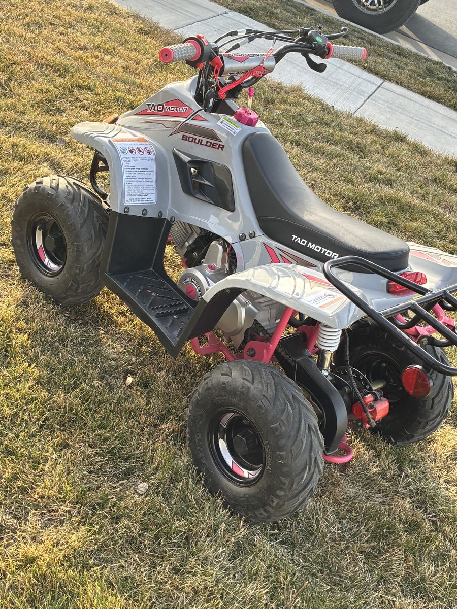 2025 Grey/ Pink Tao Tao Four wheeler 110cc