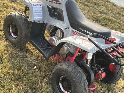 2025 Grey/ Pink Tao Tao Four wheeler 110cc