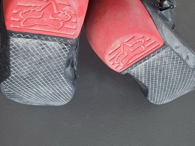 Fox Racing Comp 5 Motocross Boots Y5 Red/Black - Used, Good Condition for Dirt Biking