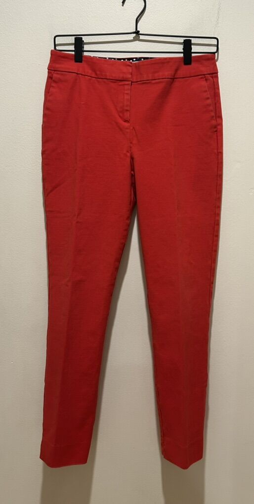 Boden Highgate Ponte Trousers Red Ankle Pants