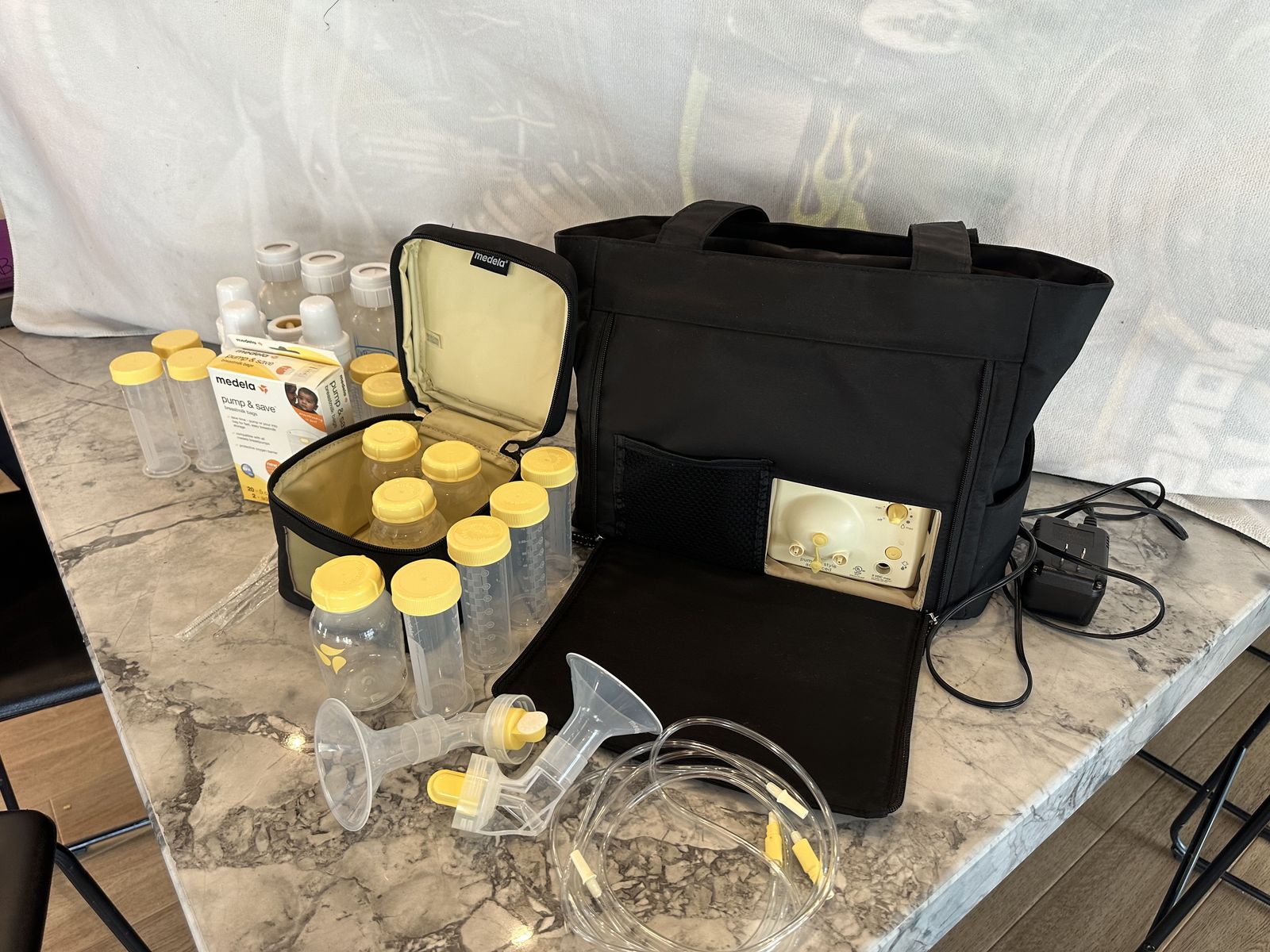 Medela breast pump and accessories