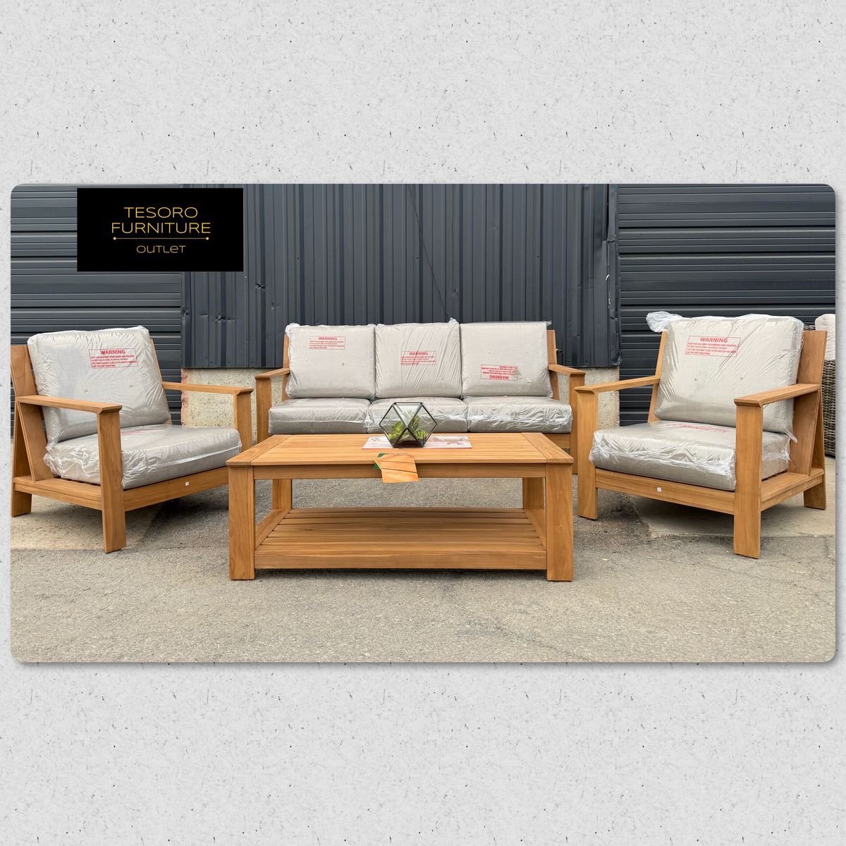 NEW TEAK PATIO SET WE OFFER DELIVERY