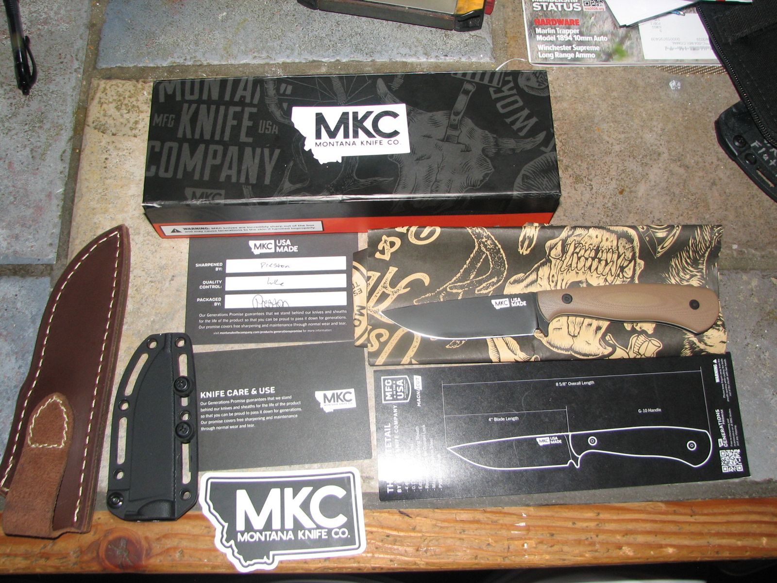 Montana Knife Company fixed blade- the Whitetail in Magnacut steel  NEW