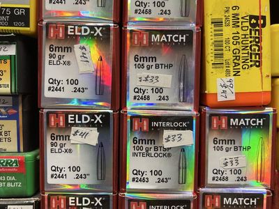 6mm variety of bullets.
