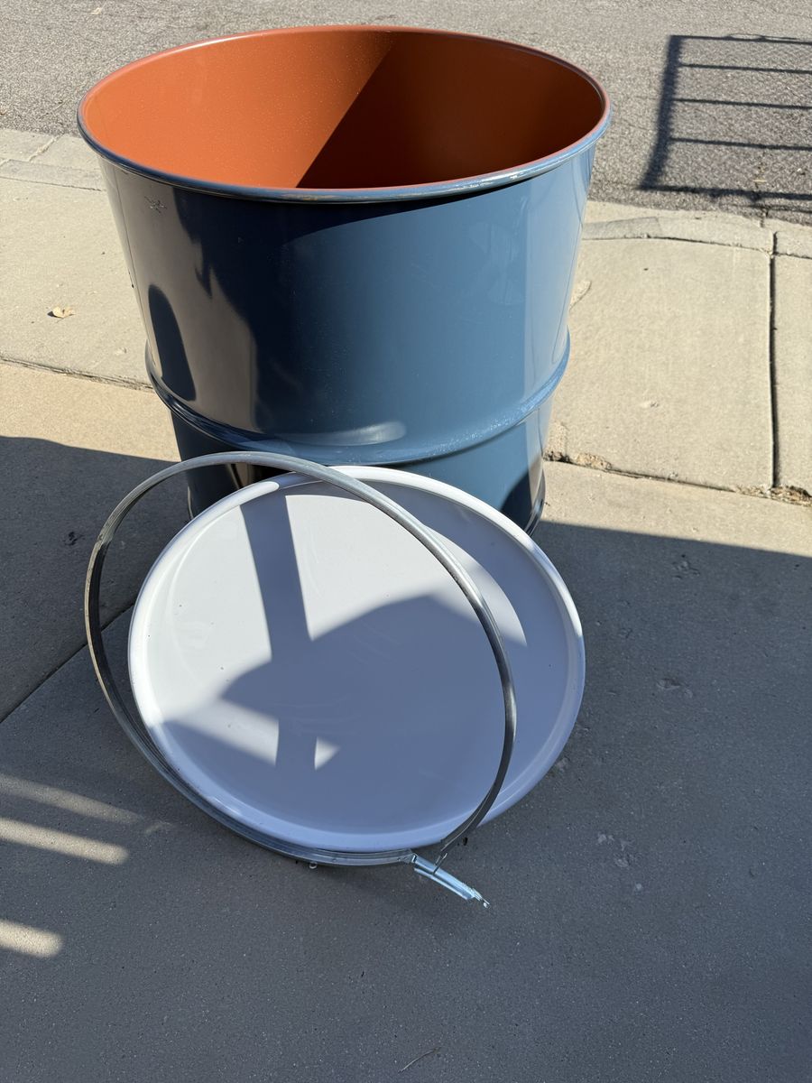 55 Gallon open top food grade heavy duty barrels