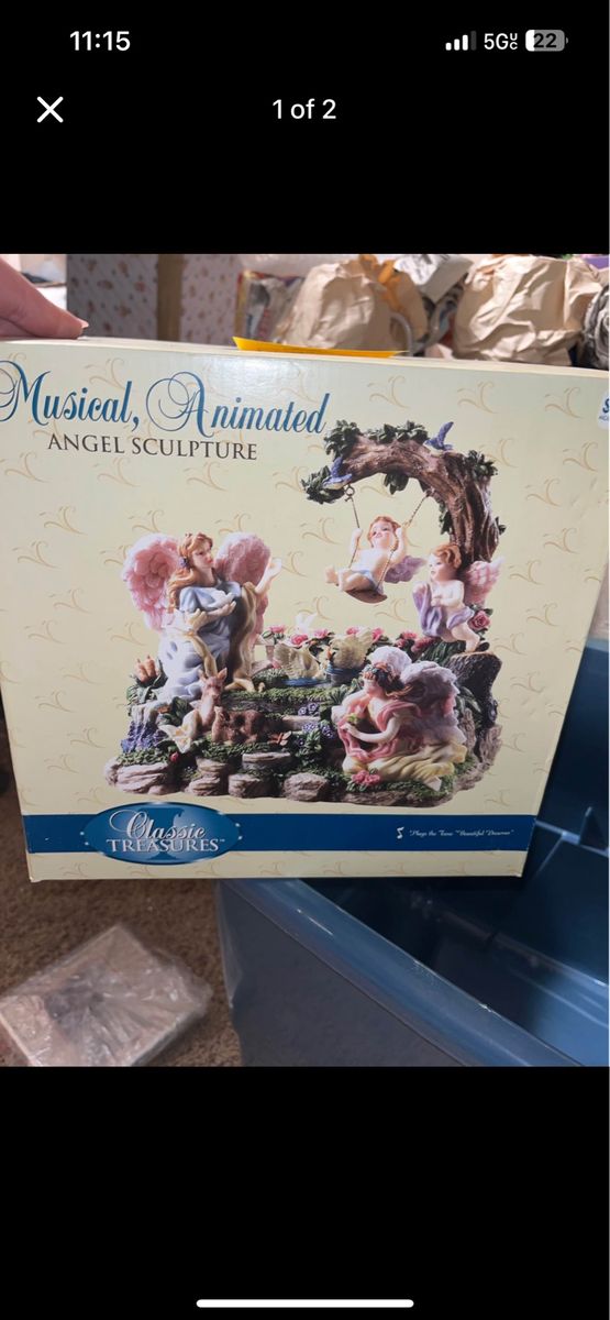 Musical, Animated Angel Sculpture by Classic Treasures - Plays "Beautiful Dreamer"