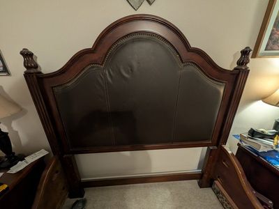 Queen bed headboard, footboard, and frame
