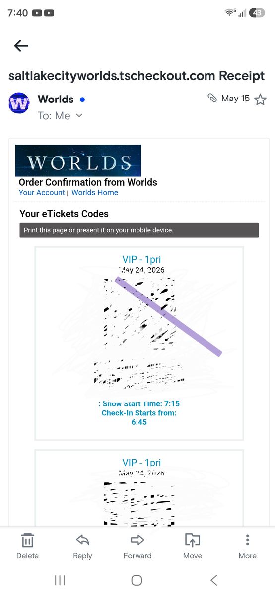 Planetarium tickets